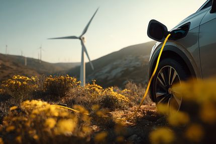 Auto mit Ladekabel